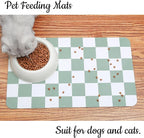 Ralxion Checkered Dog Feeding Mat, Absorbent Mats - Image 4