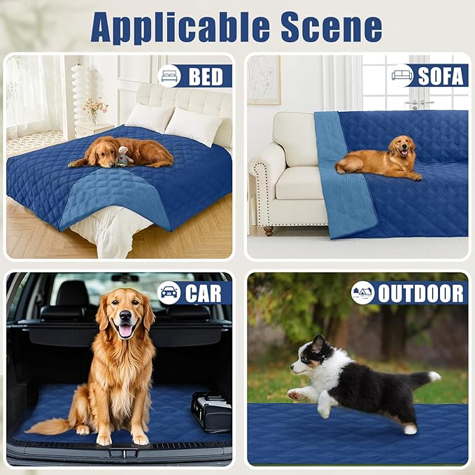 Smiry Waterproof Dog Bed Cover Blanket 82x82, Soft Reversible Pet Blanket - Image 5