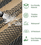 GENIMO Outdoor Rug for Patio Clearance, Reversible Plastic Straw Rugs for RV - Image 5