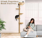 5-Tier Tall Cat Tree for Kittens, Floor to Ceiling Wall Mounted Cat Wall Shelves - Image 4