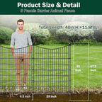 5 Panels No Dig Dog Fence Outdoor - Image 2