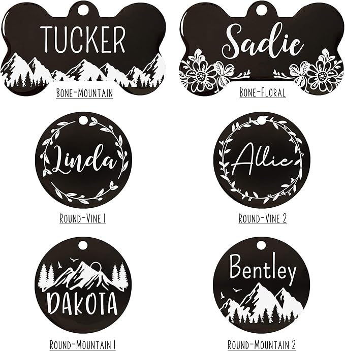Ultra Joys Stainless Steel Pet ID Tag Dog Name Tags Personalized Front and Back - Image 4