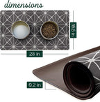 CROXTON & CO. Non-Slip Faux Leather Pet Feeding Mat - Image 2