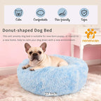 Calming Donut Dogs Beds for Small Dogs Washable, 23inch Plush Round Pet Bed for - Image 6