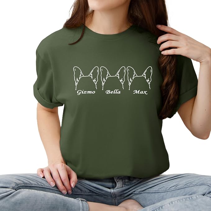 Custom Dog Mom Shirt for Women Pet Ears Sweatshirt - Image 5