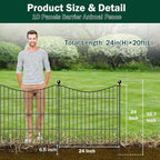 10 Panels No Dig Dog Fence Outdoor - Image 2