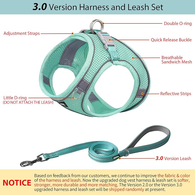 AIITLE Easy Walk Dog Harness and Leash Set - Image 2