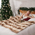 Luxury Faux Fur Blanket Deer Print, Waterproof Pet Blanket Washable, Woman Sofa - Image 5