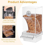 No Mess Bird Feeder for Cage, Automatic Drinker for Parakeet, Canary & Budgies - Image 4
