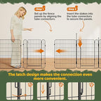 Yaheetech Expandable Dog Playpen, 8 Panel 32 inch Puppy Playpen - Image 5