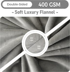Waterproof Dog Blankets Light Grey, Soft Fluffy Sofa Car Bed Protector - Image 4