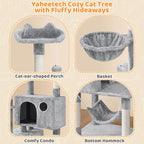 Yaheetech 64.5in Extra Large Multi-Level Cat Tree Kittens Play House Condo - Image 8