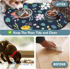 Absorbent Pet Food Mat 24''x16'', No Stains Quick Dry Pet Water Mat Protect - Image 5