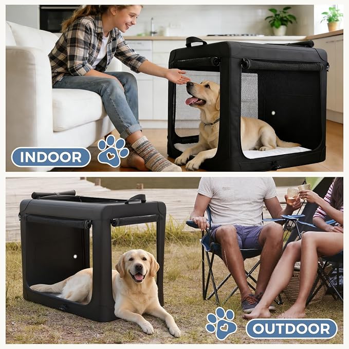 DUMOS Dog Crate 24 Inch Travel Cat Pet Carrier - Image 4