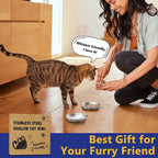 4-Pack Stainless Steel Cat Food Bowls, Shallow Whisker-Friendly Non-Slip - Image 7