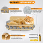 Cat Wall Shelves with 3 Steps – Modern Wood Wall Mounted Furniture, Climber & - Image 3