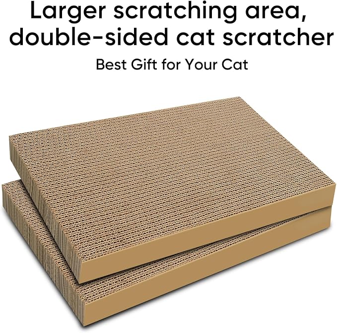 AGYM Cat Scratchers 4 Packs Refill Cat Scratching Pad Cardboard - Image 4