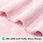 PetAmi Dog Blanket for Large Medium Dogs Pink, Fluffy Soft Puppy Blanket - Image 4