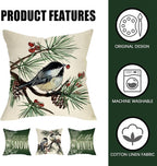 Fahrendom Hello Winter Green Decorative Throw Pillow Covers 18 x 18 Set of 4 - Image 3