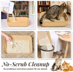 4 Pack Disposable Cat Litter Boxes, Durable Leak-Proof Cardboard Kitty Litter - Image 5