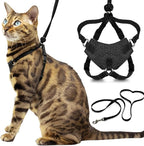 Houdini™ Escape Proof Kitten Harness and Leash Set by OutdoorBengal – Black by OutdoorBengal