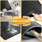 Pieviev Cat Litter Mat Double Layer Waterproof Urine Proof Trapping Mat 1 Pack) - Image 6