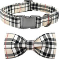 Dog Collar- Plaid Pet Collar Cute Pet Bow Soft Girl or Boy Dog Collars by BoboRainbow