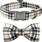Dog Collar- Plaid Pet Collar Cute Pet Bow Soft Girl or Boy Dog Collars by BoboRainbow