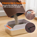 Extra Large Cat Litter Mat, 30x22 Inches Honeycomb Double Layer Cat Litter - Image 5