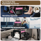 Top and 2 Sides Expandable Cat Carrier 18x11x11, TSA Airline Approved Dog - Image 2
