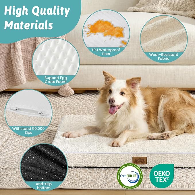 Big Dog Bed for Giant Dogs, Rectangular XXL Orthopedic Dog Beds Extra Large - Image 5