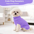 Dog Sweaters for Small Dogs Fall Winter Puppy Sweater Warm Dog Clothes for - Image 2