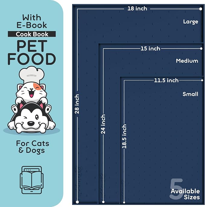 Dog Food Mat - 24x15 Raised Edges Dogs Mat - Image 2