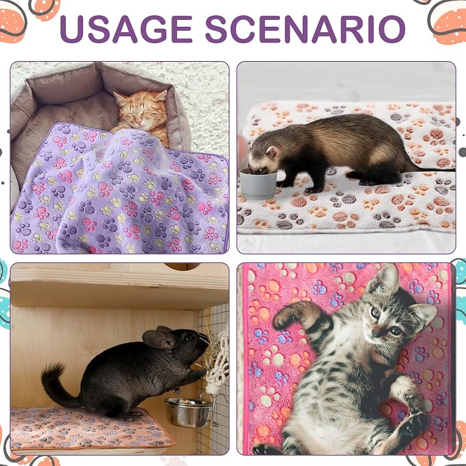 Hestya 4pcs Waterproof Dog Puppy Pads Soft Cat Blanket Dog Sleeping Mat - Image 4