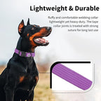 lynxking Dog Collar Soft Padded Breathable Cotton Solid Color Strong Adjustable - Image 5