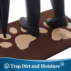 Buganda Dog Door Mat for Muddy Paws, Absorbent Dirt Trapper Washable Indoor - Image 2