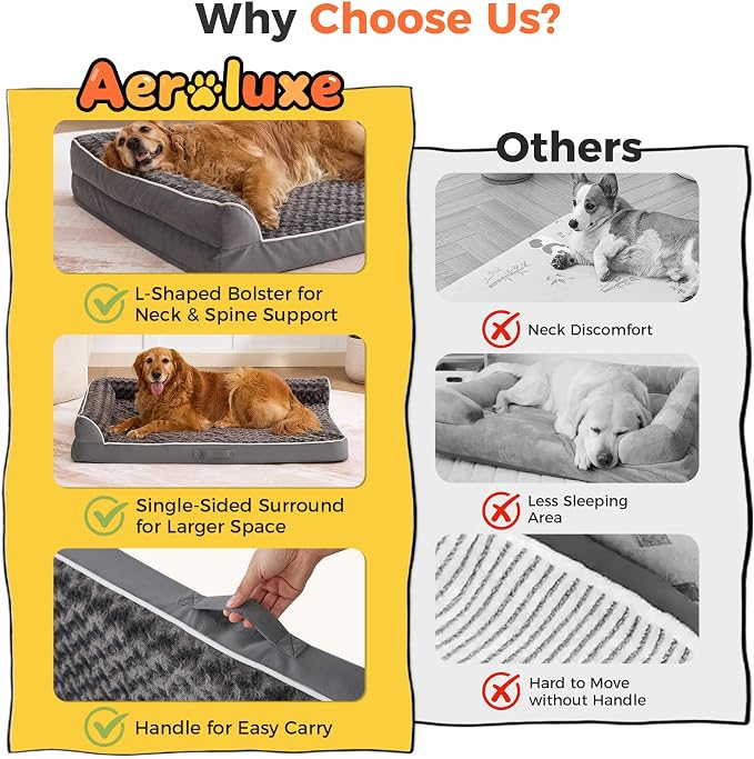 Dog Bed Large Sized Dogs, XL Orthopedic Dog Bed - Image 3