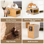 EHEYCIGA Cardboard Cat Scratcher House, 17-Inch Corrugated Cat Scratcher - Image 5