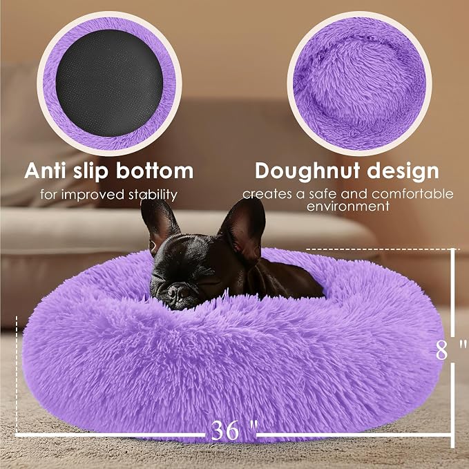 Extra Large Dog Beds, 36 Inch Human Dog Anxiety Relief Comfort Bed, - Image 3