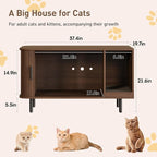 Cat Litter Box Enclosure with Cat Scratch Pad, Sliding Door, 37.4" Litter Box - Image 2