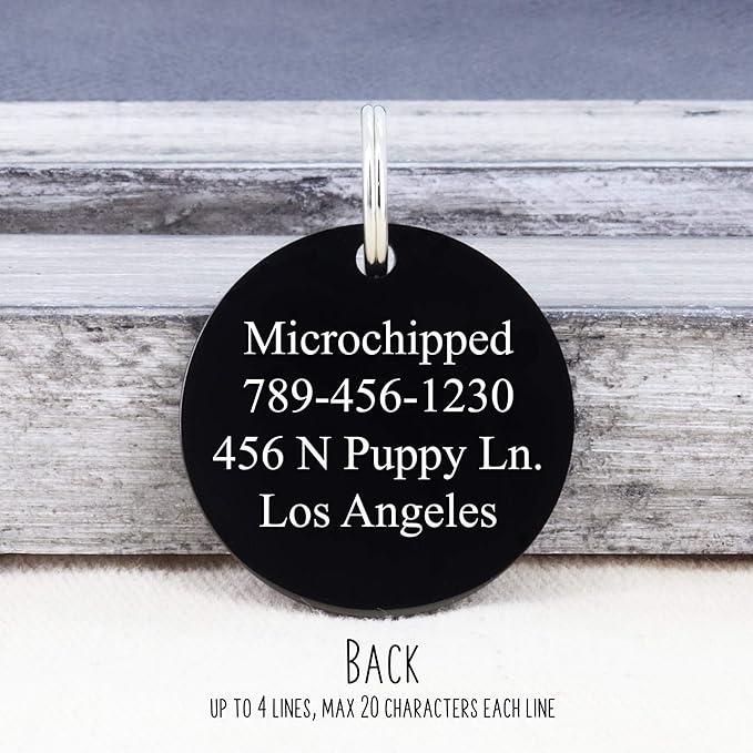 Ultra Joys Stainless Steel Pet ID Tag Dog Name Tags Personalized Front & Back - Image 3