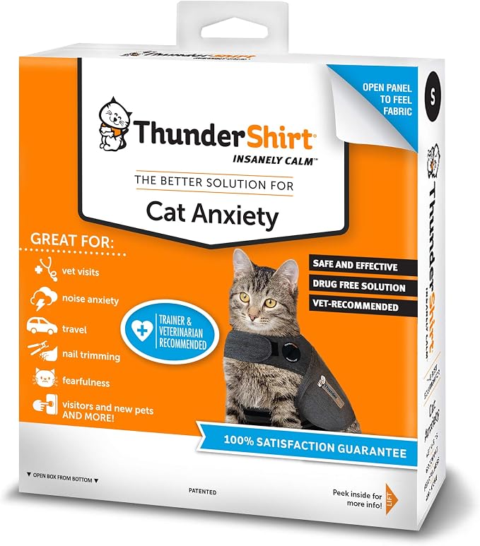 Thundershirt Classic Cat Anxiety Jacket, Heather Gray - Image 3
