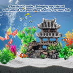 CousDUoBe 9Pcs Resin Castle Decorations Set，Realistic Fish Tank Castle - Image 3