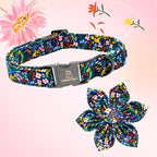 Lionheart Glory Darkblue Flower Dog Collar - Image 3