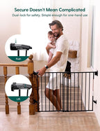 Babelio Baby Gate for Stairs, Kitchen & Doorways, No Bottom Bar| Easy Install| - Image 5