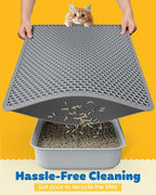 Cat Litter Mat - 46'' x 35'' Small Litter Trapping Mat, Waterproof, Urine-Proof - Image 4