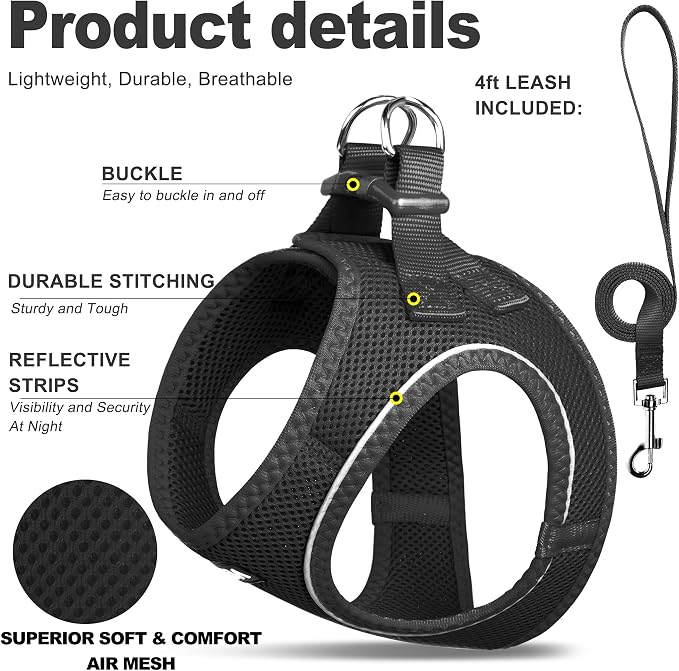 Fida Cat Harness and Leash Set for Walking Kitten and Puppy, Escape Proof - Image 2