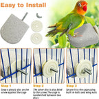 PINVNBY 6 PCS Bird Perch Bird Beak Grinding Stone Calcium Mineral Parrot Perch - Image 6