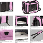 Henkelion Large Cat Carriers Dog Carrier Pet Carrier - Image 3