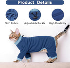 PUMYPOREITY Cat Recovery Suit, Stops Wound Licking After Surgery, Sticky Hair - Image 4
